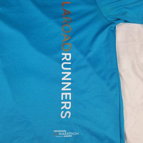 K Swiss Honda LA Marathon LA Road Runners Mens XL Blue Dri-Fit Shirt Athletic - Picture 3 of 9
